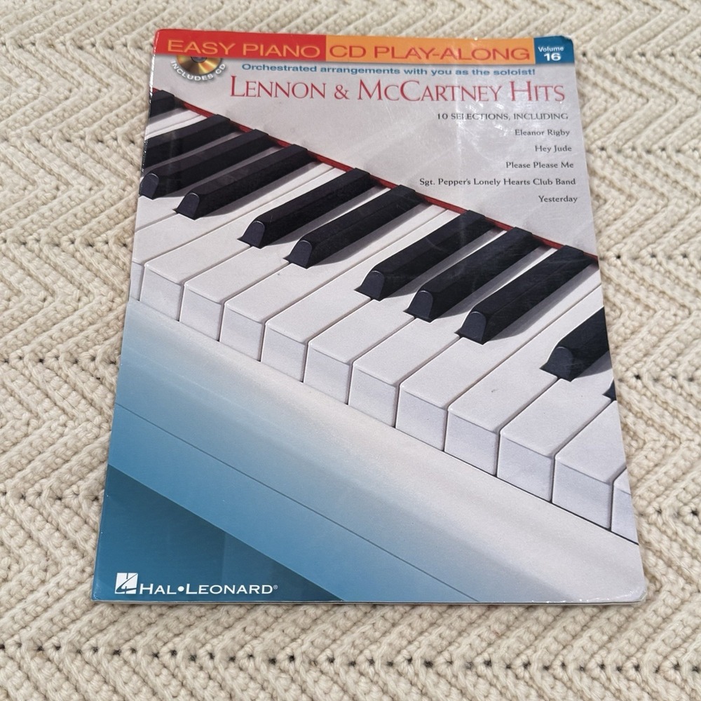Lennon & McCartney Hits Easy Piano CD Play-Along Vol 16 Sheet Music Book Beatles